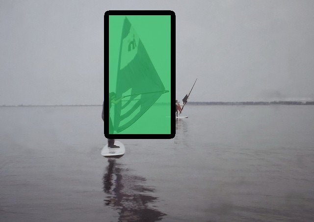 Mask highlighting the sail